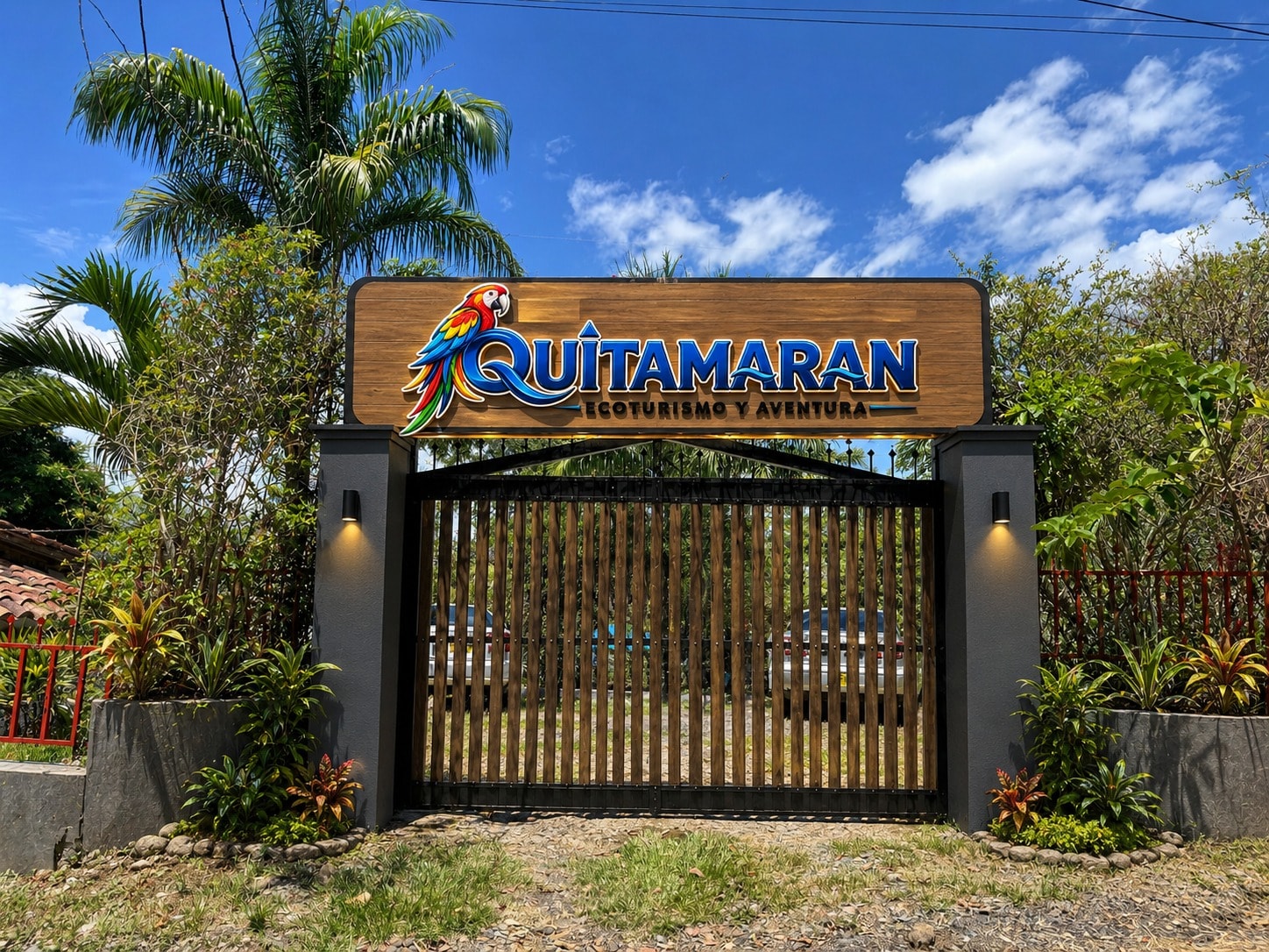 Portón de entrada de Quitamarán Ecoturismo y Aventura